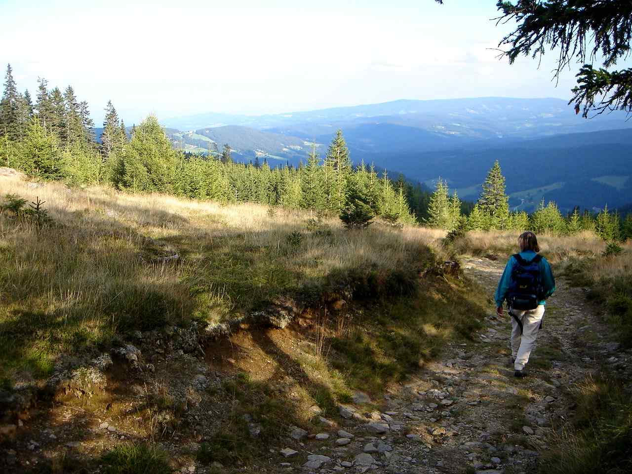 Foto: Manfred Karl / Wandertour / Peterer Riegel, 1967 m / Gemütlicher Ausklang: Rückweg vom Peterer Riegel / 26.04.2007 20:15:02