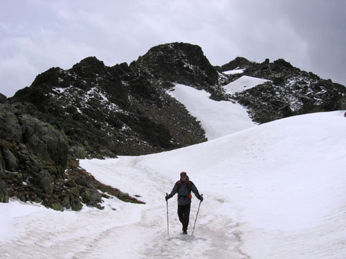 Foto: Andreas Koller / Wandertour / Lattersteig und sechs Gipfel (2320 m) / Im Abstieg von der Bretthöhe / 27.12.2006 18:03:02