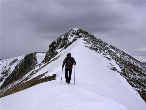 Foto: Andreas Koller / Wandertour / Lattersteig und sechs Gipfel (2320 m) / Am Grat zwischen Hoazhöhe und Bretthöhe / 27.12.2006 18:03:03