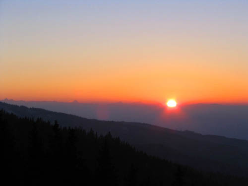 Foto: Andreas Koller / Wandertour / Vom Klippitztörl über die Große Saualpe (2079 m) / Sonnenuntergang über den Julischen Alpen / 27.12.2006 18:08:59